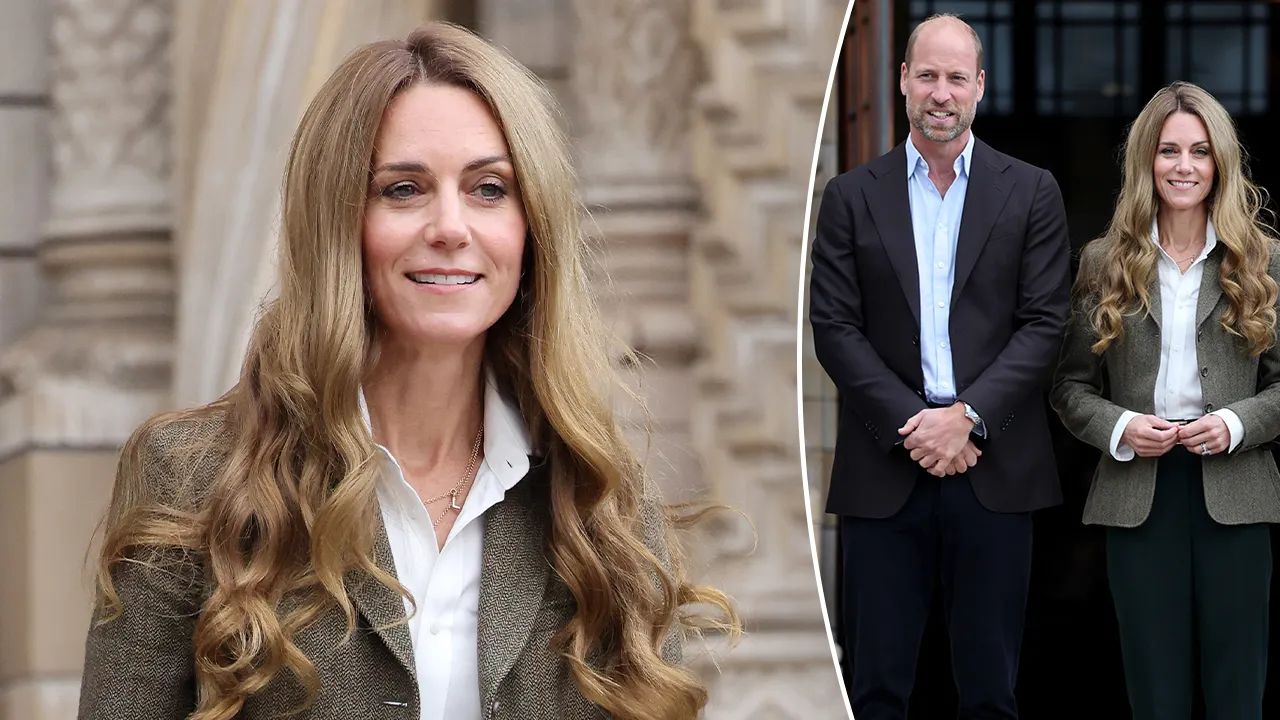 Kate Middleton shows off a beautiful new blonde hairstyle.