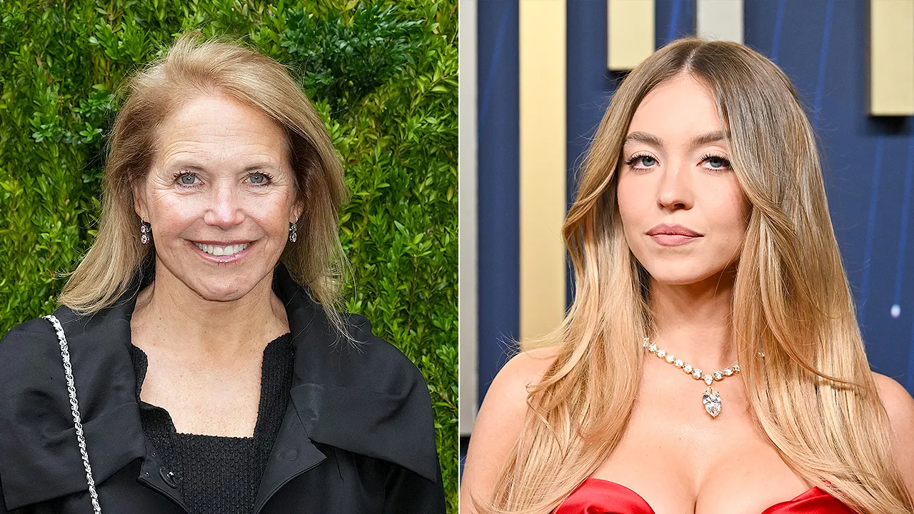 Katie Couric parodies Sydney Sweeney's American Eagle advertisement in a colon cancer public service announcement.