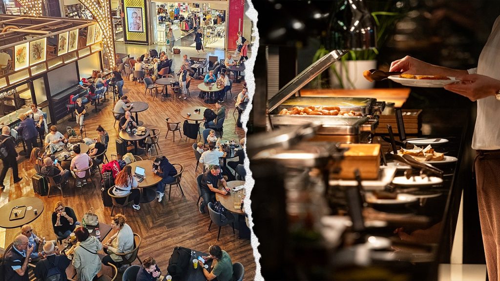 Las Vegas buffets are becoming rare as food halls grow along the Strip.