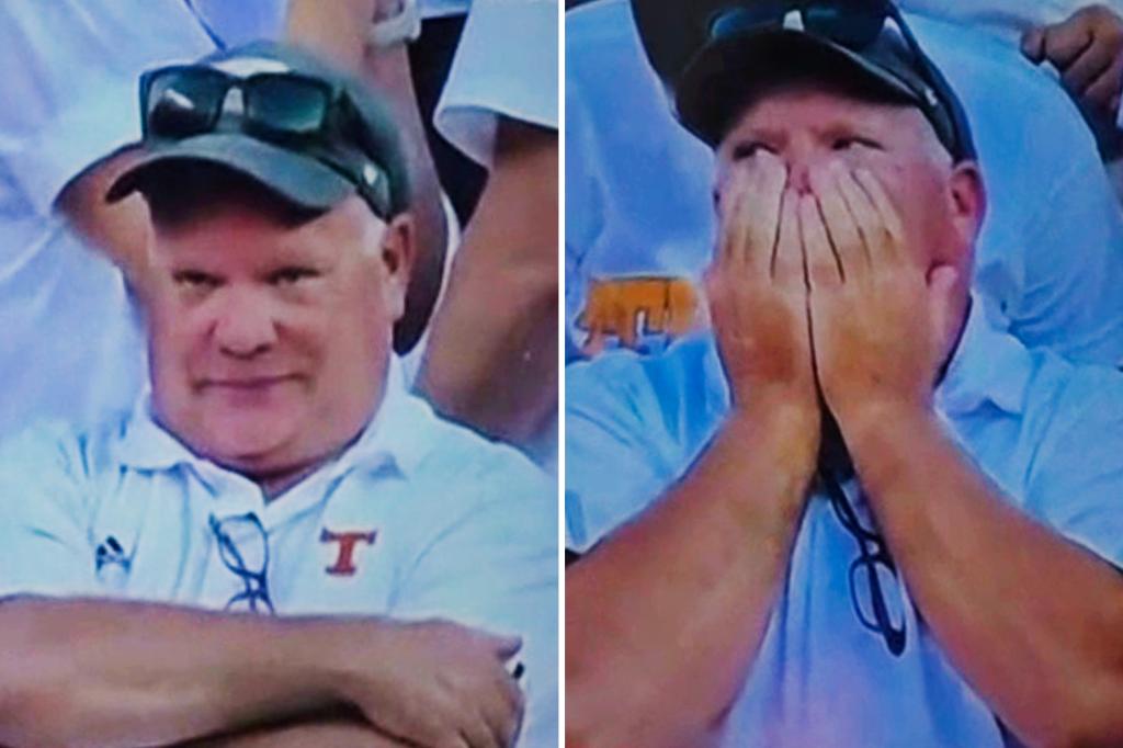 Longtime Vols supporter gains attention for lively responses during Tennessee-Georgia football matchup: 'I got Coldplayed'