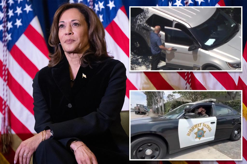 Los Angeles police officers reassigned from their duties to offer security for Kamala Harris