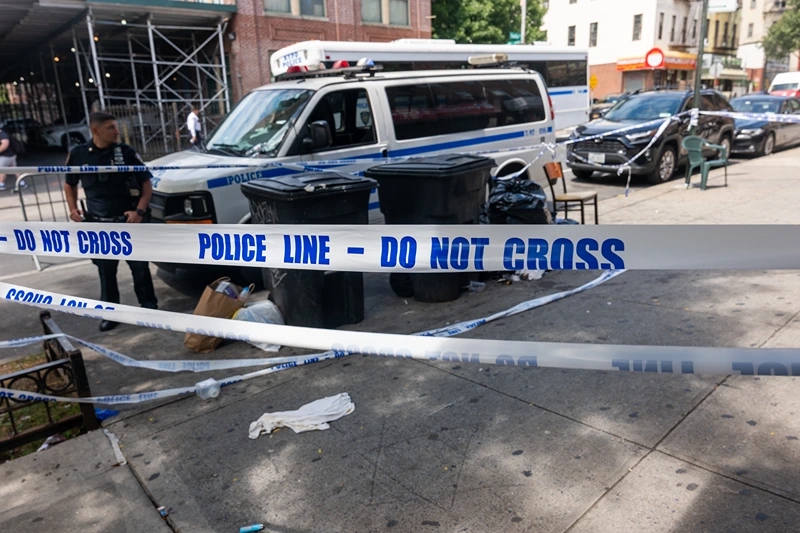 Man killed in Brooklyn after attacking female police officer with a butcher knife at a precinct.