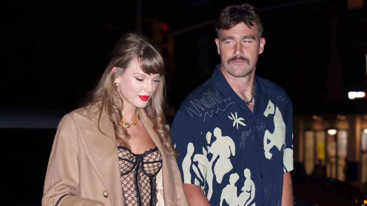 Man reportedly leaps over Travis Kelce's fence to serve Taylor Swift legal documents.