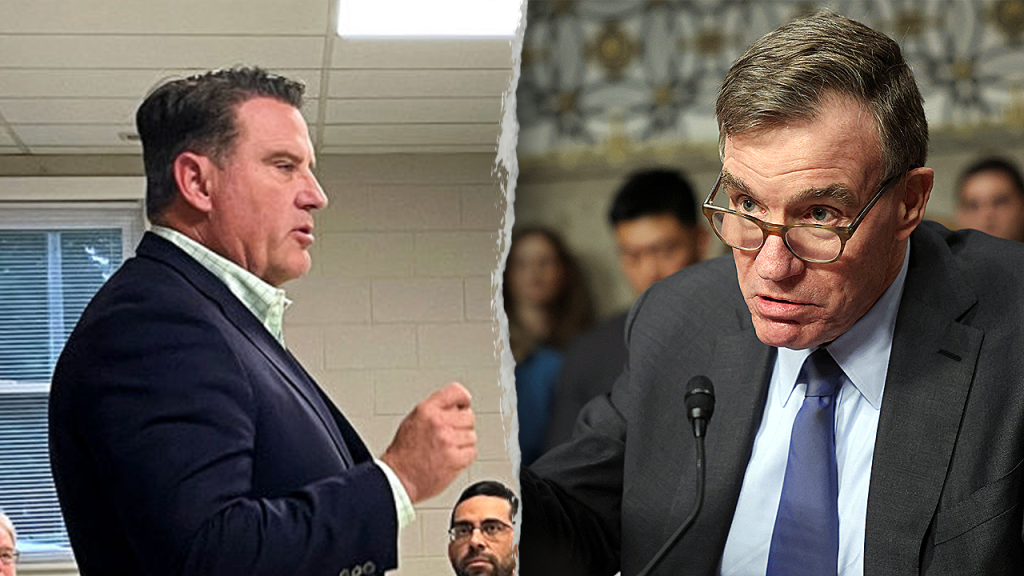 Mark Warner faces his first significant opponent in an important Senate race.