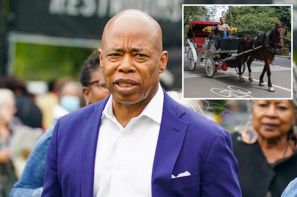 Mayor of New York City advocates for a ban on horse carriages in Central Park, signs an executive order for a multi-agency enforcement: ‘No longer benefit our city’