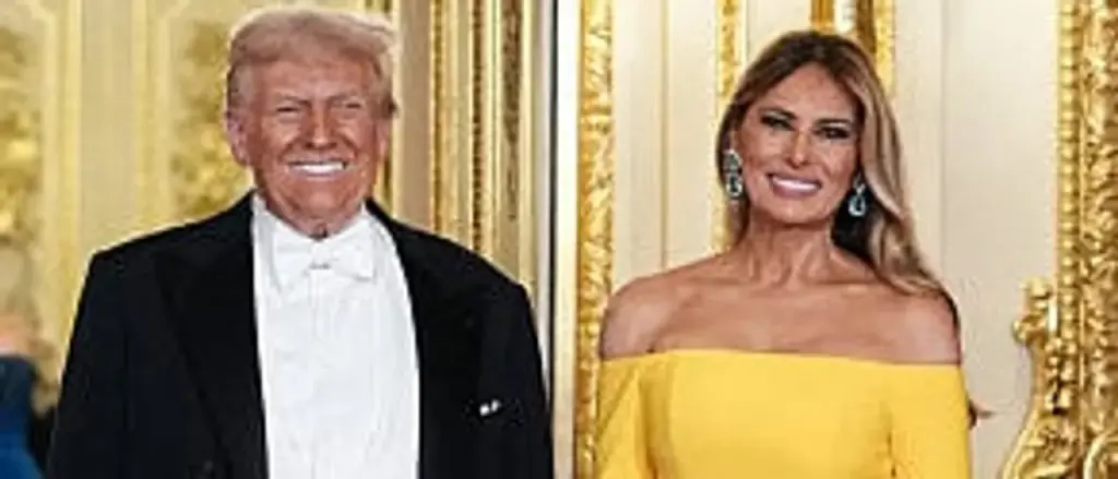 Melania Trump Wows in Bright Yellow During Official Visit