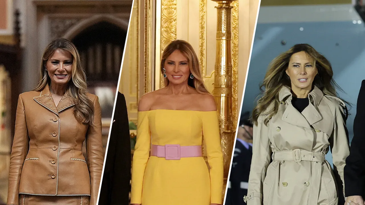 Melania Trump's fashionable outfits during her visit to England with the royal family