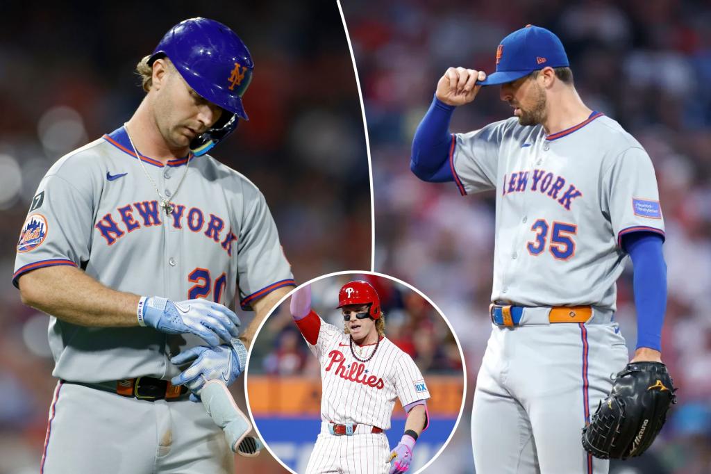 Mets extend losing streak to five as old issues resurface in heavy defeat to Phillies