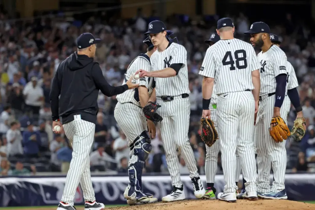 Michael Kay criticizes Aaron Boone's reasoning for removing Max Fried from the Yankees game.