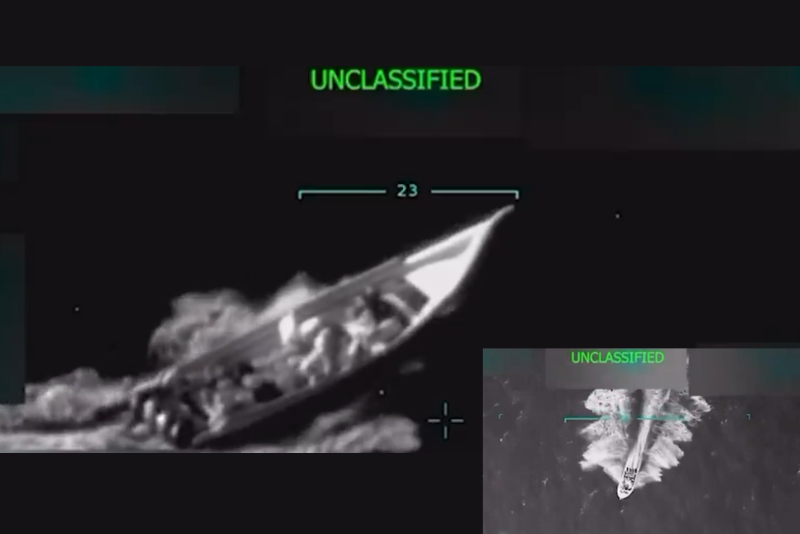 Military action targets boat with 11 drug traffickers off the coast of Venezuela