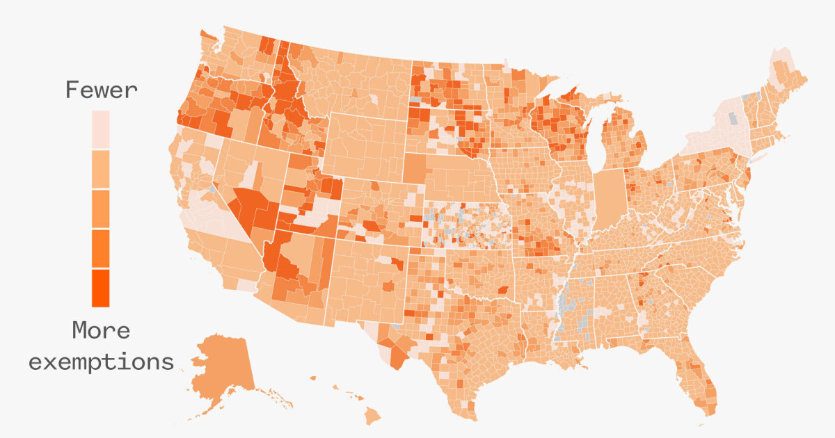 Monitoring vaccination rates and school exemptions