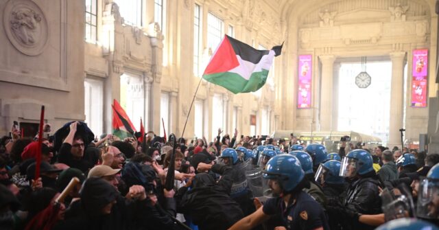 More than 60 police officers hurt during riots in Milan involving Antifa and anti-Israel protesters