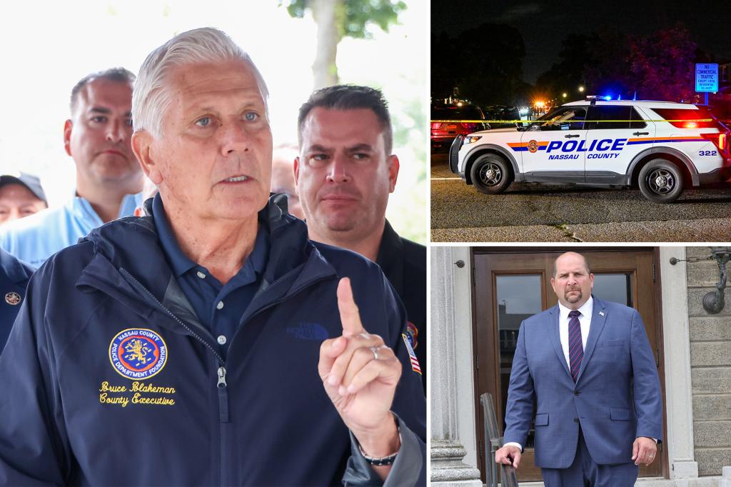 Nassau Executive Bruce Blakeman presents a $4.2 billion county budget that includes no tax increase and an increase in police officers.