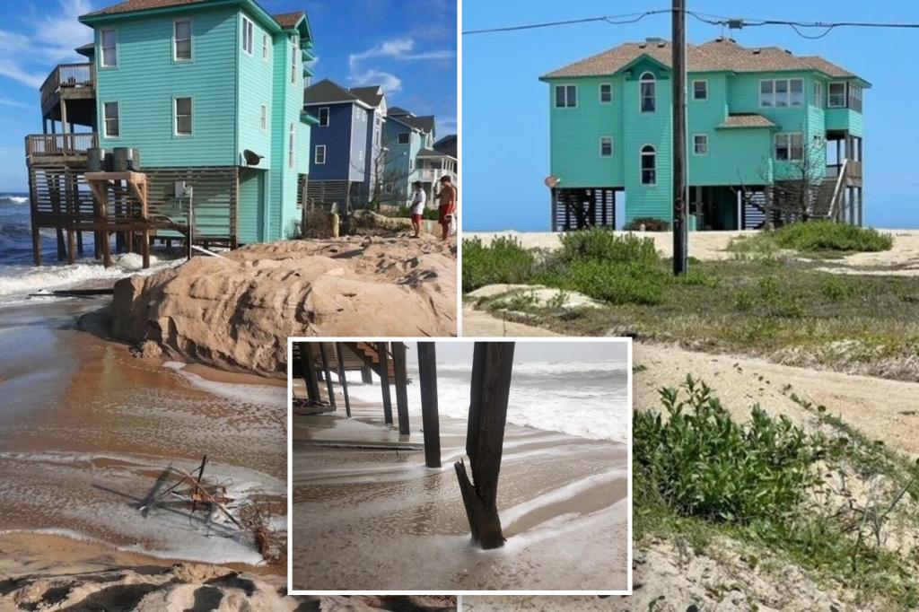 North Carolina couple spends $200K to relocate their oceanfront home further from the shore.