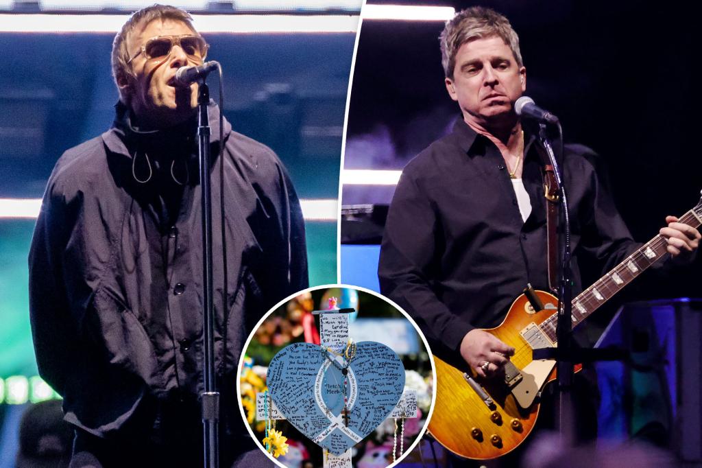 Oasis honors Minneapolis school shooting victims by dedicating 'Live Forever' at MetLife concert.
