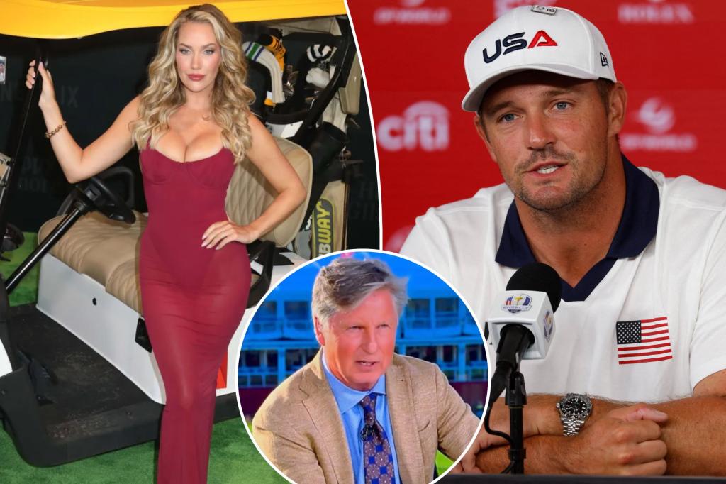 Paige Spiranac supports Bryson DeChambeau following a Ryder Cup insult from a golf commentator.