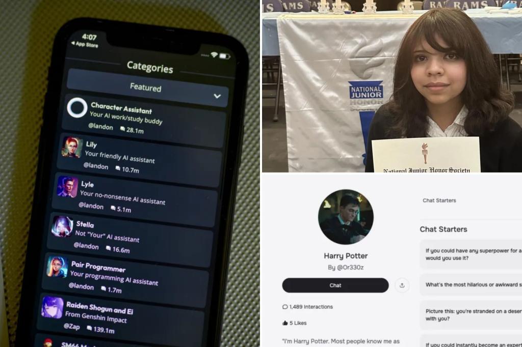 Parents take legal action against Character AI after teen deaths and suicide attempts linked to 'Harry Potter' chatbots.