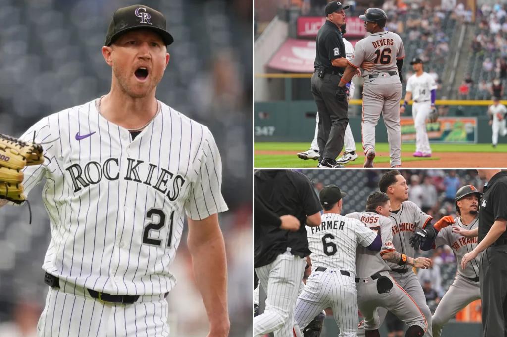 Rafael Devers' home run triggers chaotic brawl between Giants and Rockies