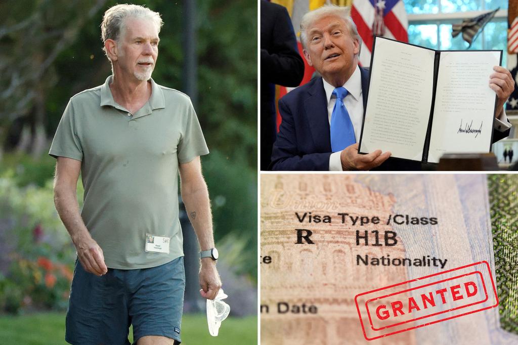 Reed Hastings commends Trump's $100K charge for H1-B visas as an effective idea.