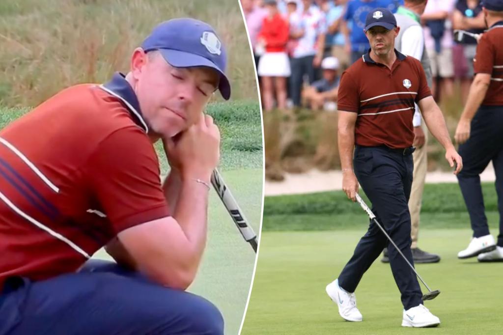 Rory McIlroy won't putt until noisy Ryder Cup fans quiet down.