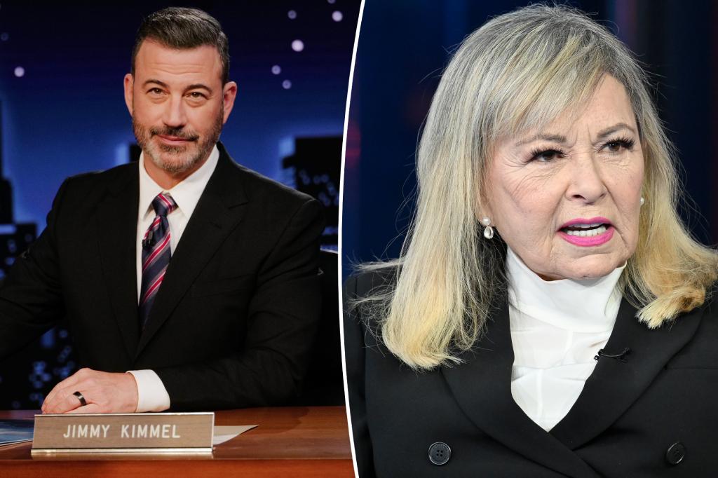 Roseanne Barr suggests that Jimmy Kimmel's return to ABC is unfair.