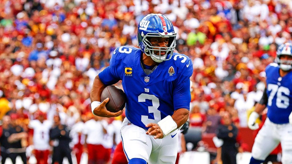 Russell Wilson stays as the Giants' starter after 21-6 defeat to the Commanders