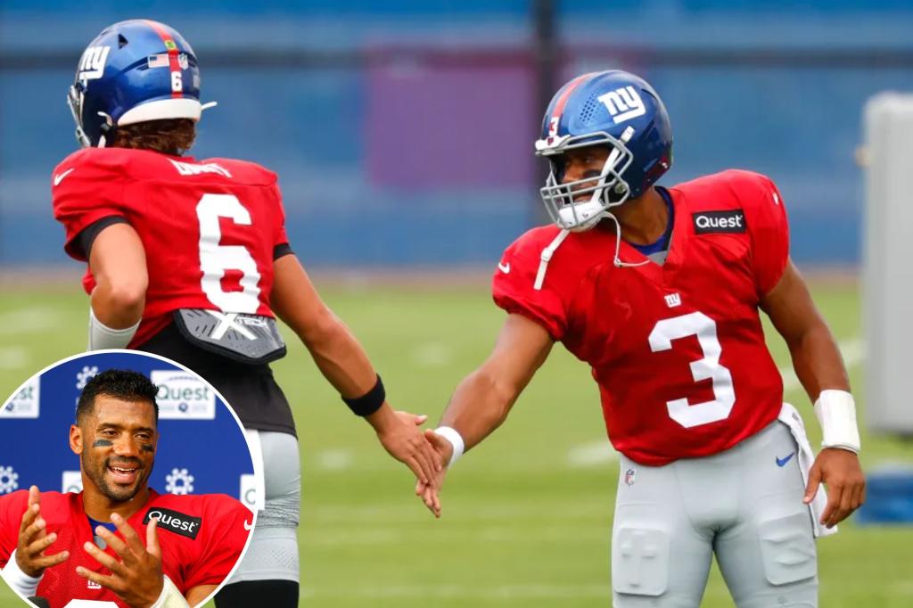 Russell Wilson takes on the role of backup to Jaxson Dart for the Giants.