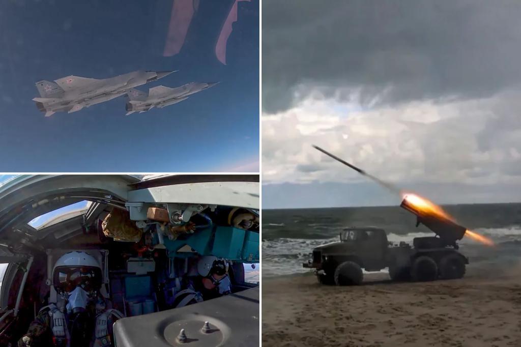 Russia showcases military strength with hypersonic missiles and bombers in exercises