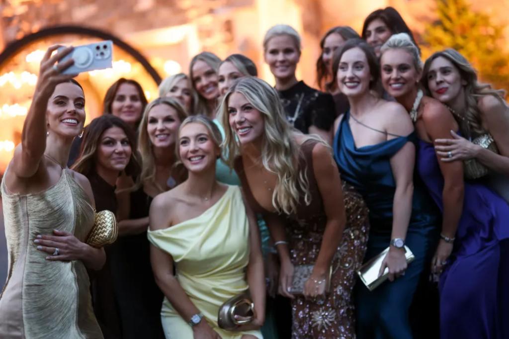 Ryder Cup players enjoy a stylish evening with their partners