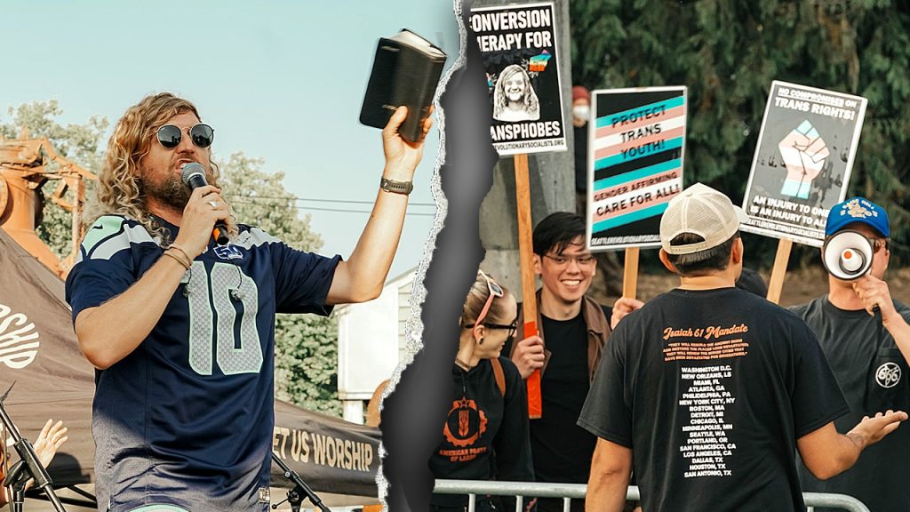 Seattle worship event attracts LGBTQ counter-protests but remains peaceful