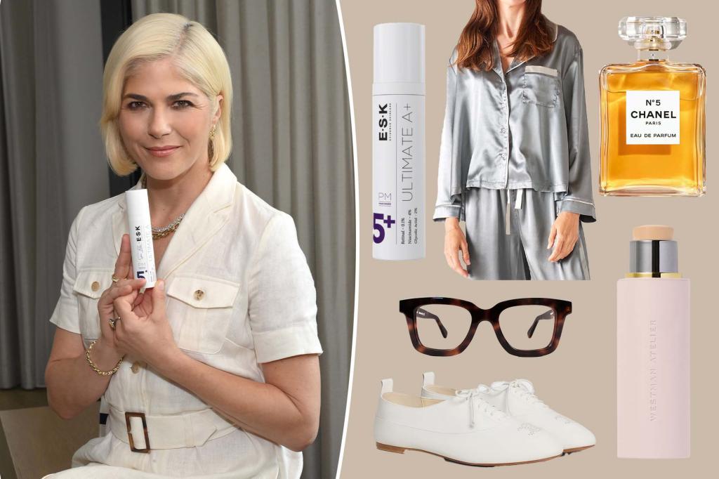 Selma Blair discusses essential skincare products and the 'privilege' of growing older.