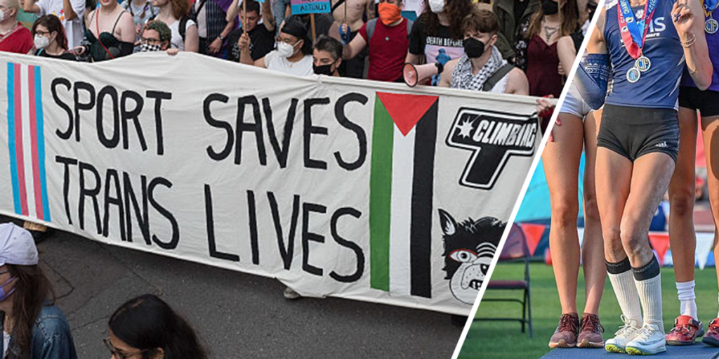 Seven high school girls' volleyball teams give up their matches after a transgender track champion moves to volleyball.