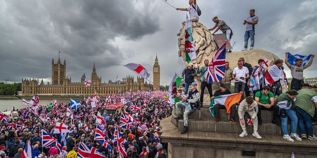 Supporters fill the streets of London for the Unite the Kingdom festival: 'A cultural change has started'