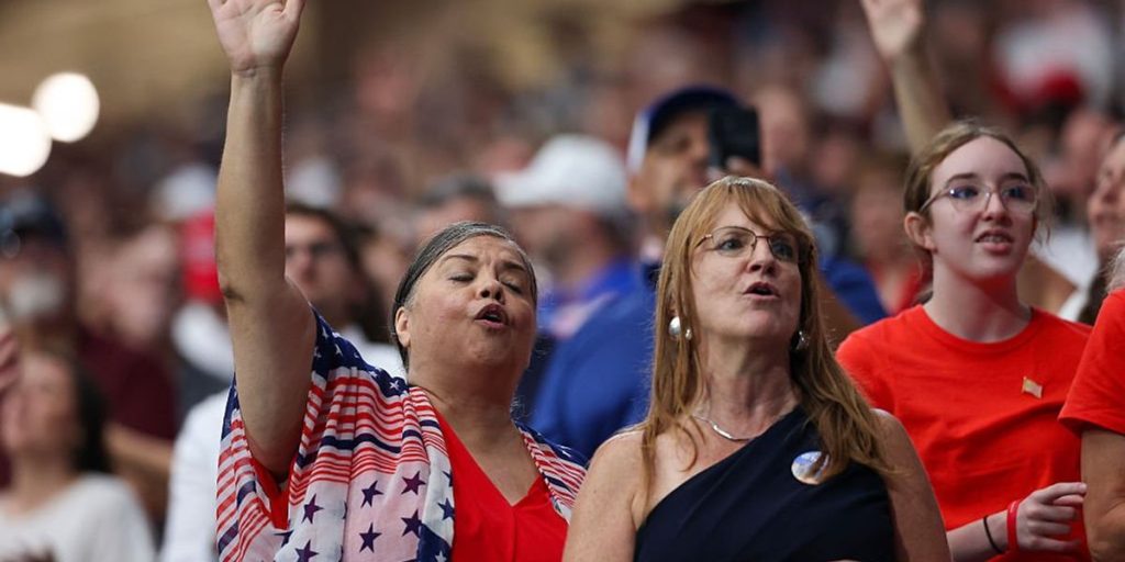 Supporters of Charlie Kirk share prayers and thanks as the memorial begins