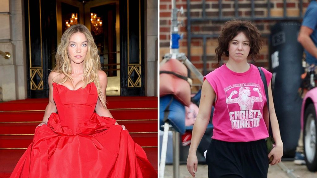 Sydney Sweeney avoids American Eagle questions while introducing her new look for a film