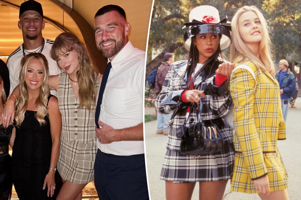 Taylor Swift embraced the '90s style at Patrick Mahomes' birthday celebration