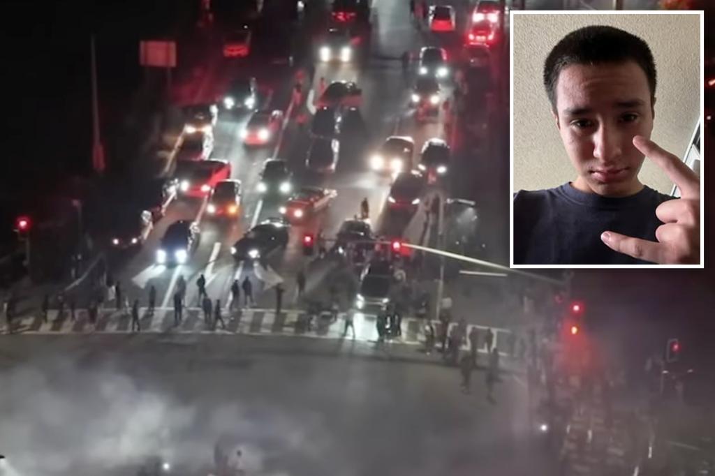 Teen from California falls to his death while watching an illegal street takeover from the freeway.