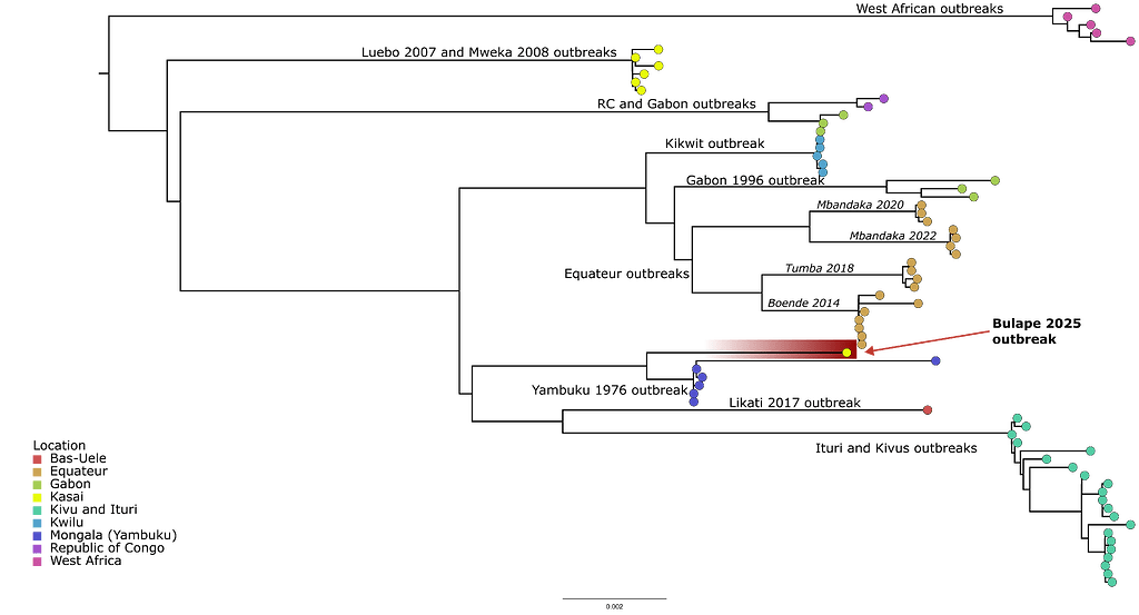 The 16th Ebola Virus Disease Outbreak in the Bulape Health Zone, Kasai, Democratic Republic of the Congo: A recent spillover incident from an unidentified source.