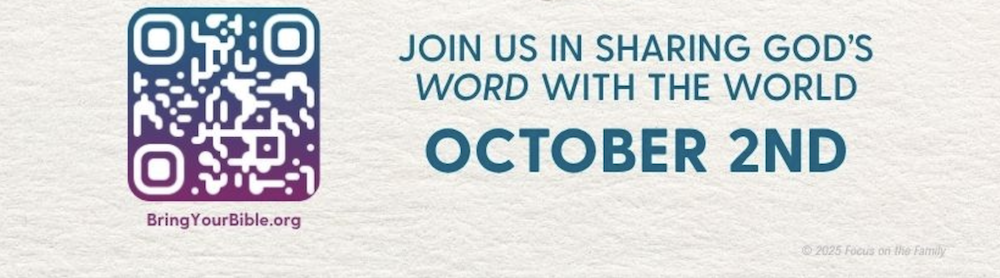 The Eleventh Annual Bring Your Bible to School Day is on Thursday, October 2.