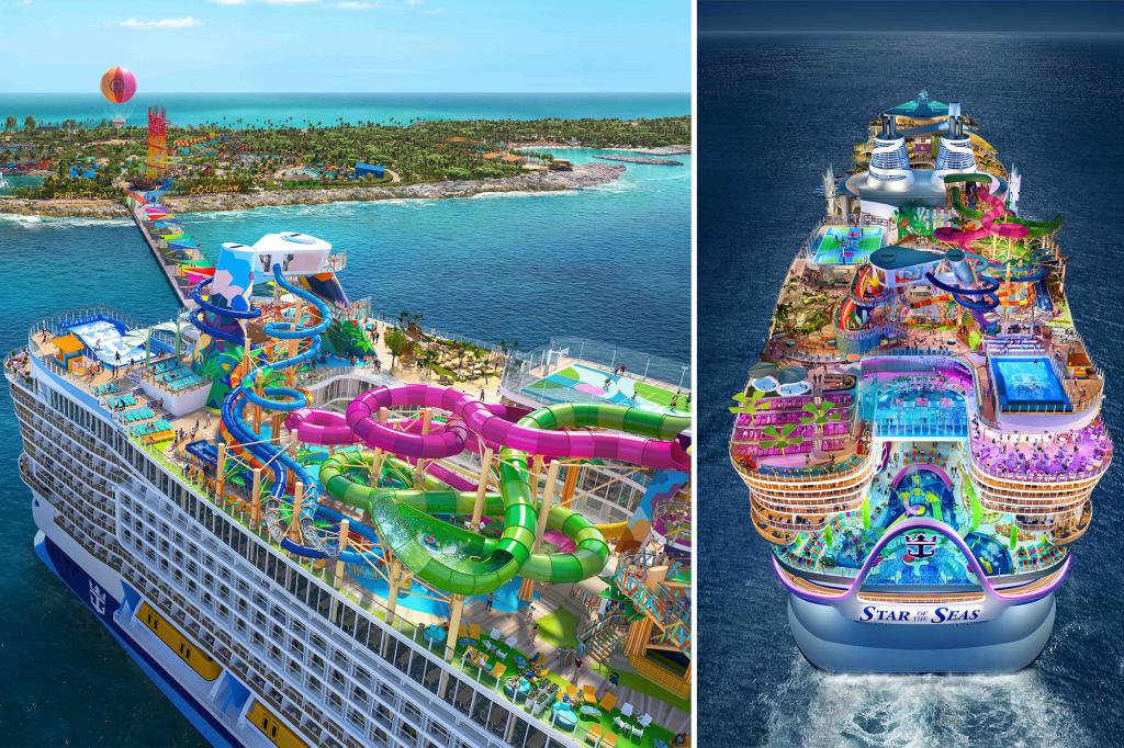 The biggest cruise ship in the world begins its first journey.