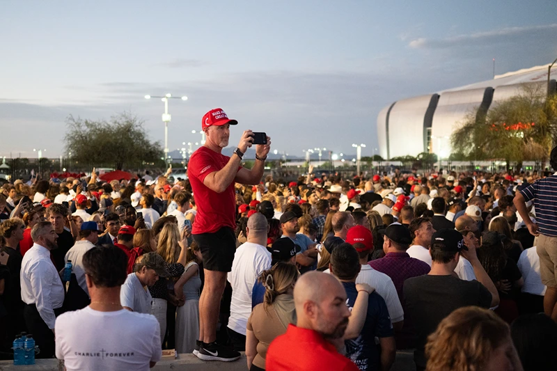 Thousands assemble outside State Farm Stadium in the early morning for Kirk’s memorial: ‘They cared for him deeply’