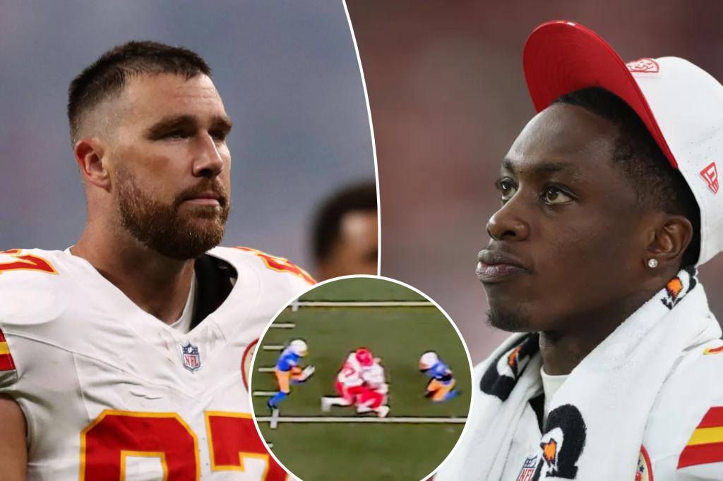 Travis Kelce discusses the collision with Xavier Worthy in the Chiefs' loss during Week 1.