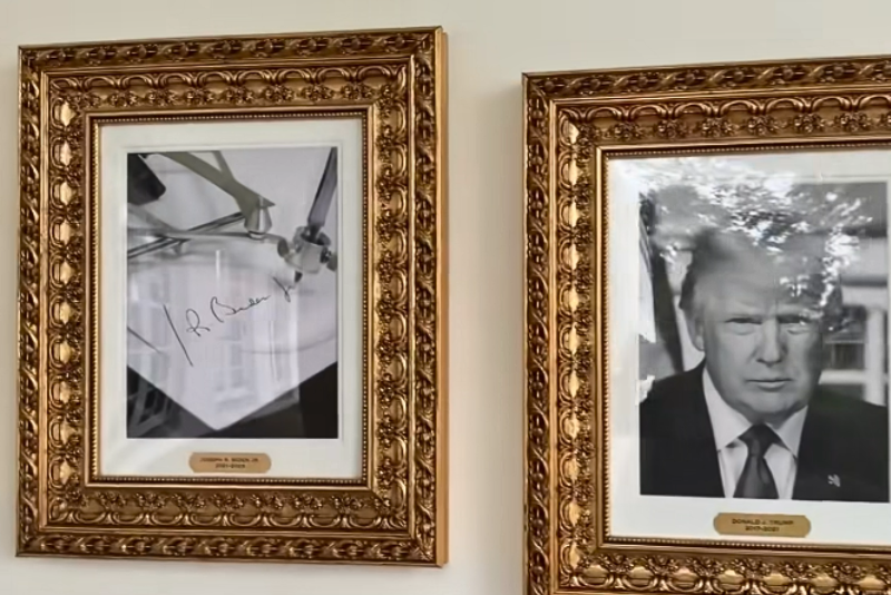 Trump administration swaps Biden's 'Presidential Walk of Fame' portrait for a photo of his autopen signature
