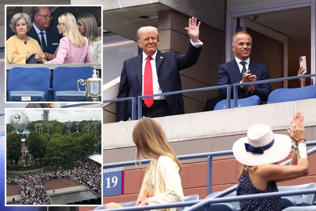 Trump attended the men's final at the US Open and received cheers for the first time in ten years.