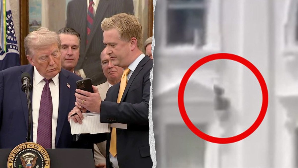 Trump calls viral video of White House window a fake AI creation.