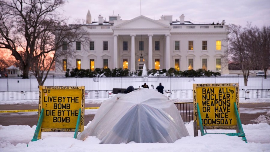 Trump orders takedown of longtime protest tent at White House