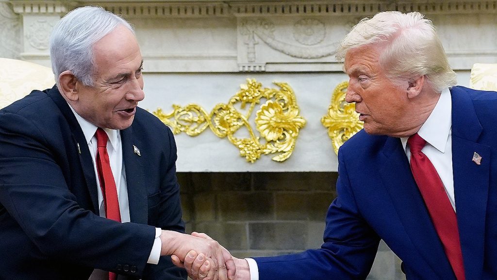 Trump indicates that backing for Israel in Congress has diminished in recent years.