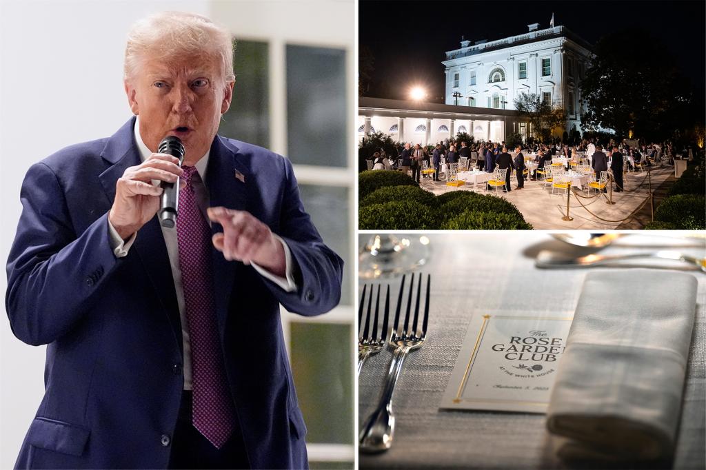 Trump introduces the new 'Rose Garden Club' at the White House