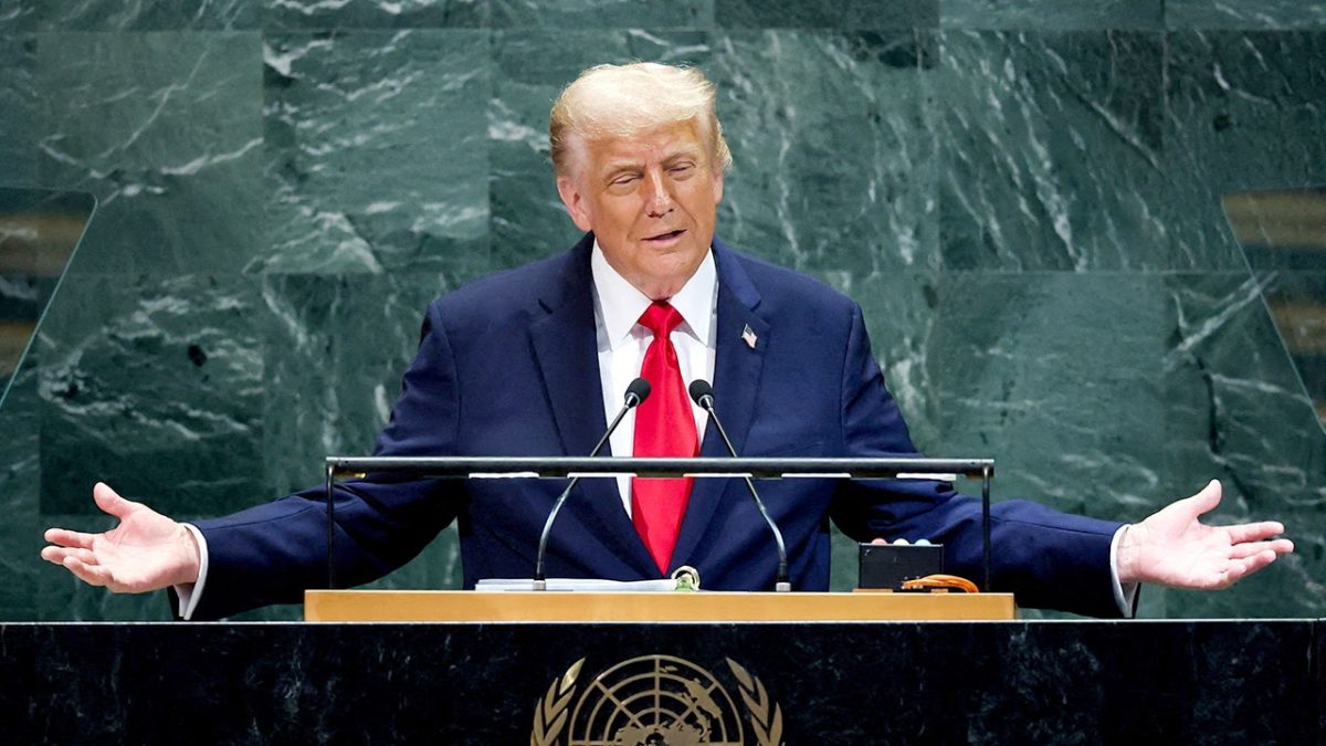 Trump makes light of escalator and teleprompter problems during UN speech