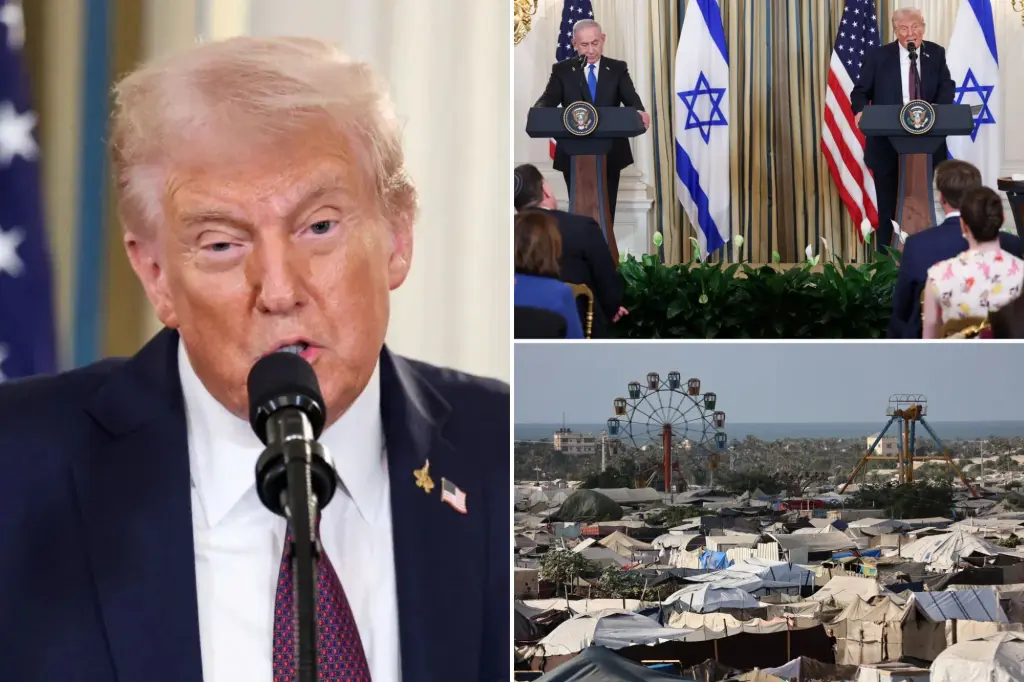 Trump presents a 20-point plan for a Gaza cease-fire, leading a 'board of peace' and cautions Israel will 'complete the task' if Hamas resists.
